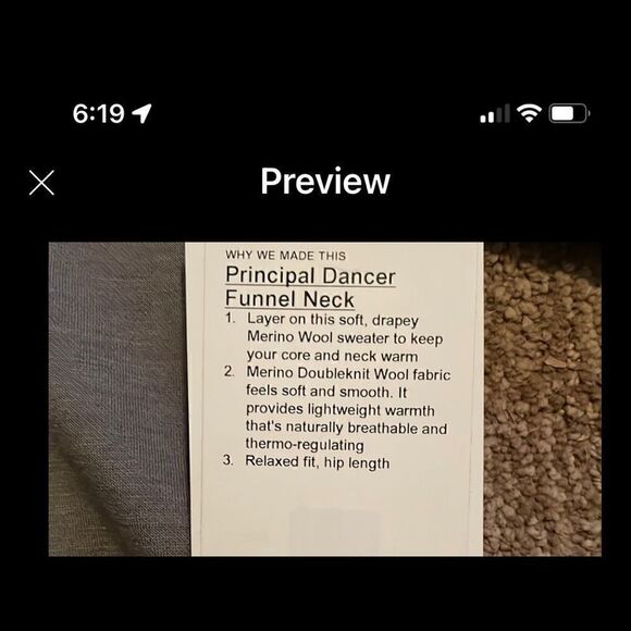 NWT Principle Dancer Funnel Neck by lululemon - Picture 6 of 6